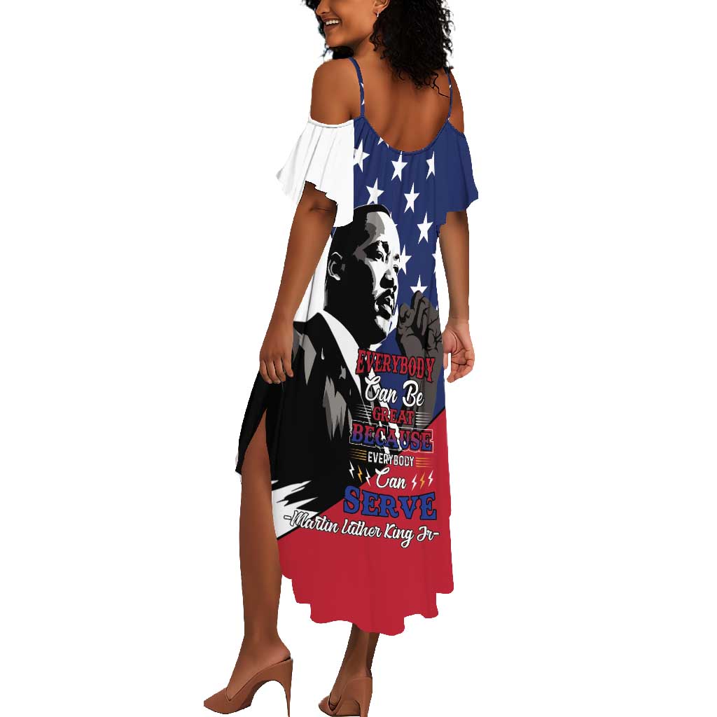 Black Americans Happy MLK Day Summer Maxi Dress Everybody Can Be Great Because Everybody Can Serve