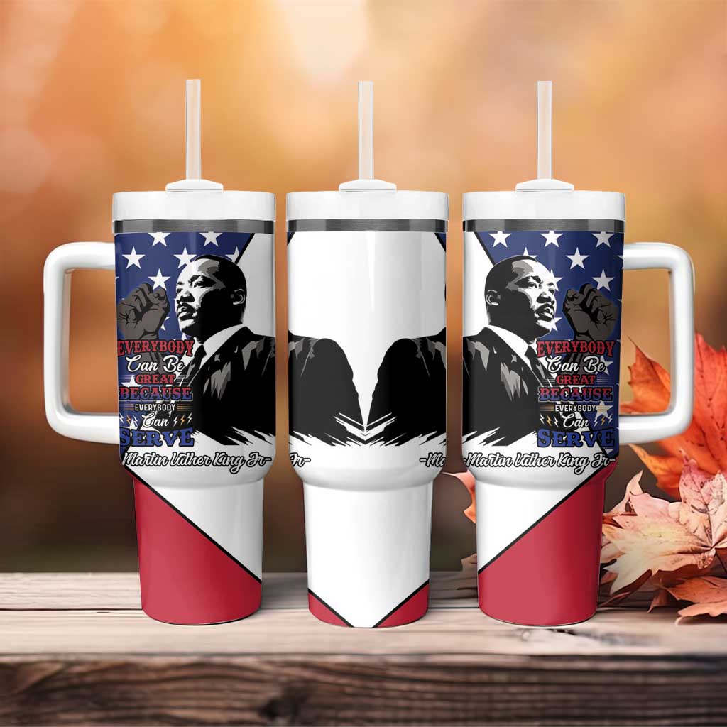 Black Americans Happy MLK Day Tumbler With Handle Everybody Can Be Great Because Everybody Can Serve