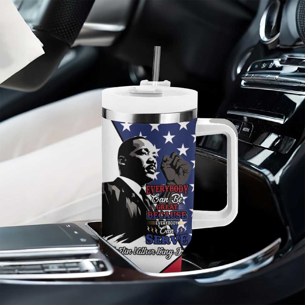 Black Americans Happy MLK Day Tumbler With Handle Everybody Can Be Great Because Everybody Can Serve