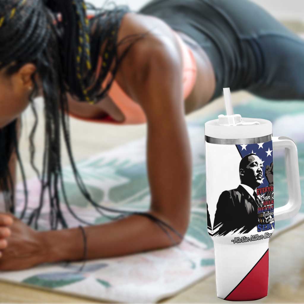 Black Americans Happy MLK Day Tumbler With Handle Everybody Can Be Great Because Everybody Can Serve