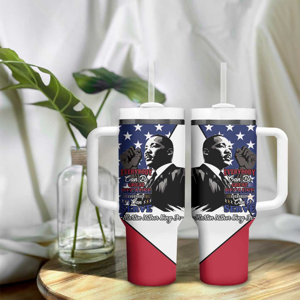 Black Americans Happy MLK Day Tumbler With Handle Everybody Can Be Great Because Everybody Can Serve