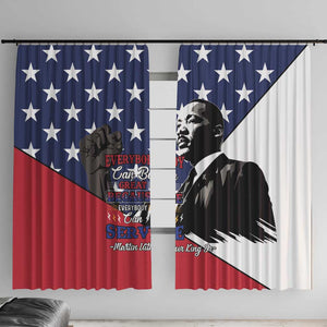 Black Americans Happy MLK Day Window Curtain Everybody Can Be Great Because Everybody Can Serve