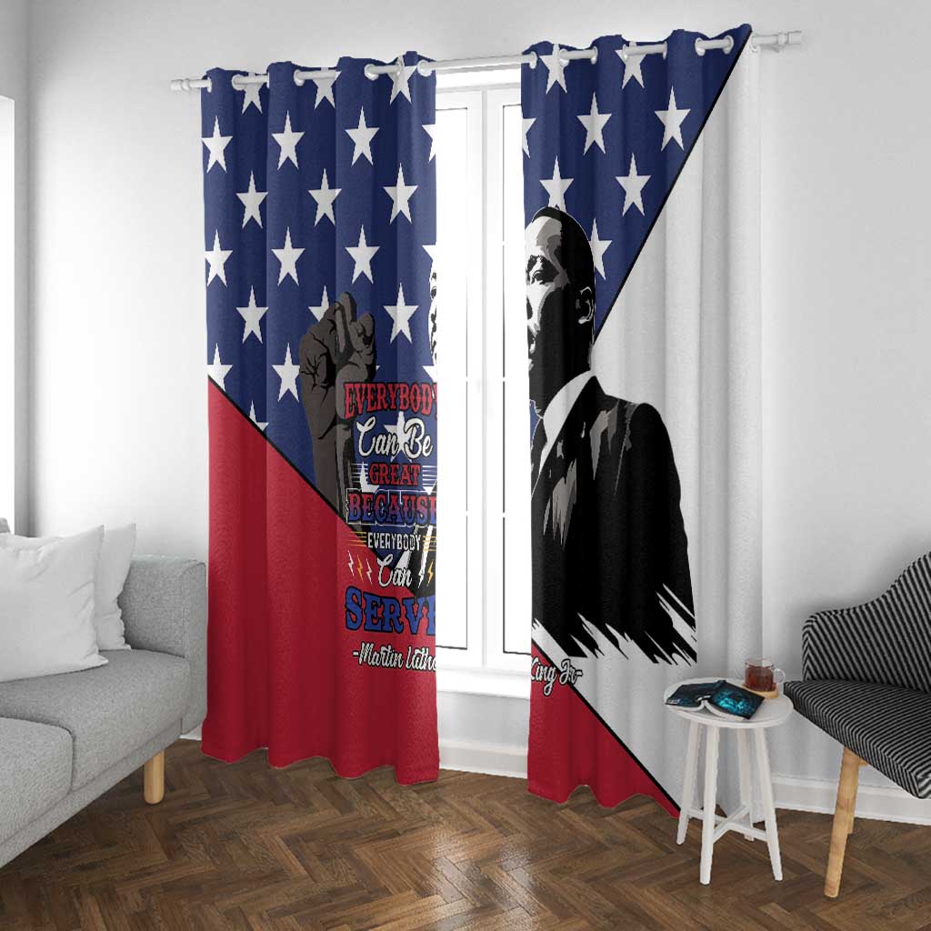 Black Americans Happy MLK Day Window Curtain Everybody Can Be Great Because Everybody Can Serve