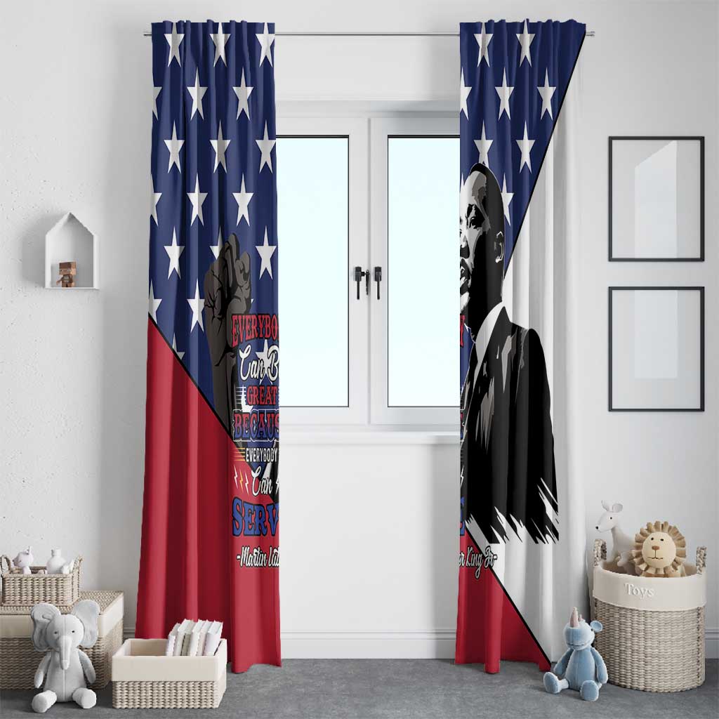 Black Americans Happy MLK Day Window Curtain Everybody Can Be Great Because Everybody Can Serve