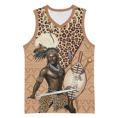 South Africa Zulu People Basketball Jersey Zulu Warrior - African Pattern - African Pride