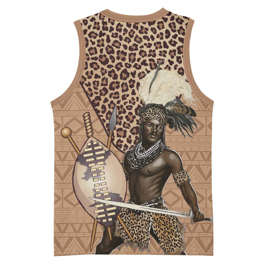 South Africa Zulu People Basketball Jersey Zulu Warrior - African Pattern LT15