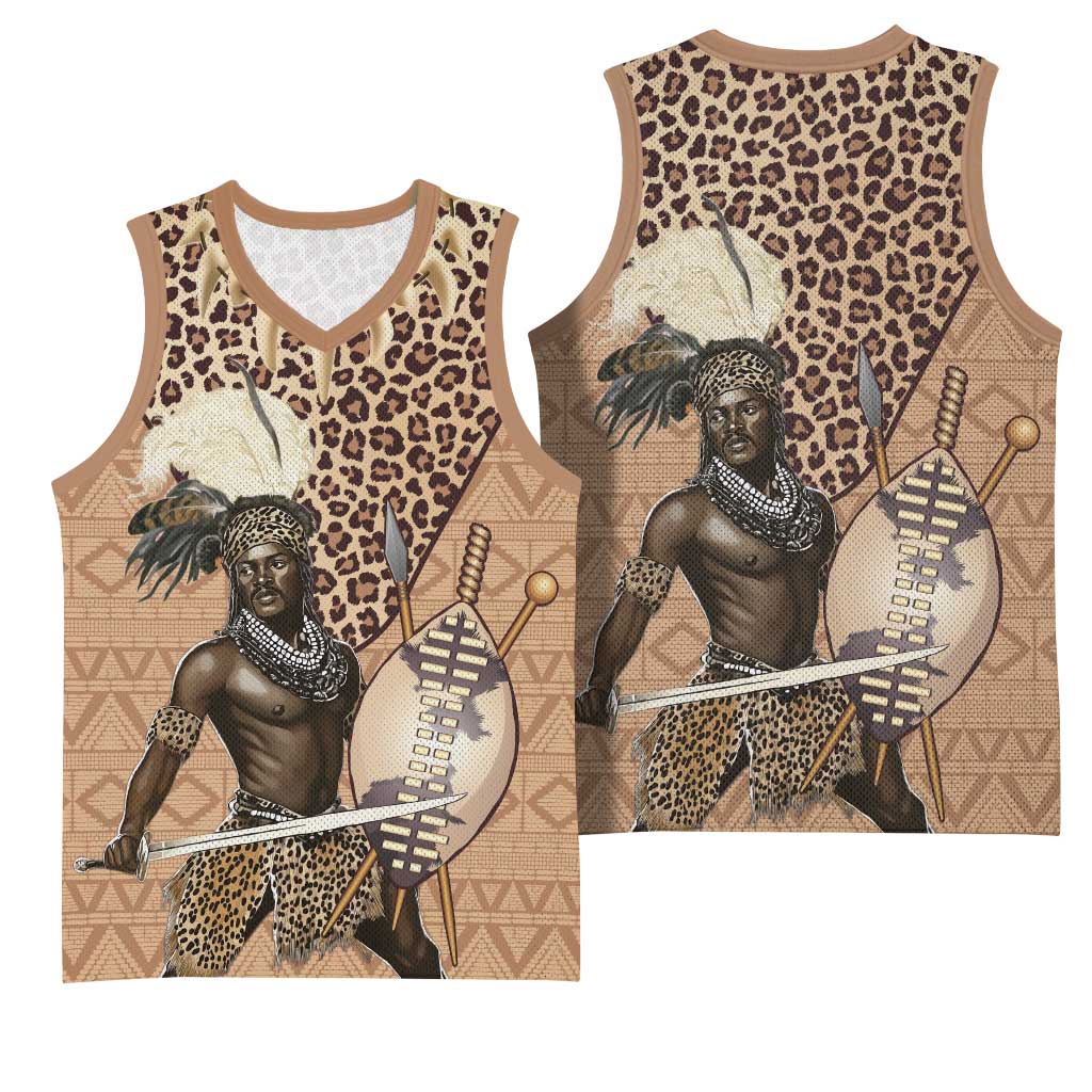 South Africa Zulu People Basketball Jersey Zulu Warrior - African Pattern - African Pride