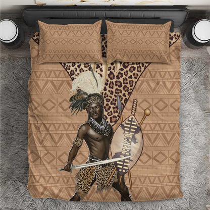 South Africa Zulu People Bedding Set Zulu Warrior - African Pattern