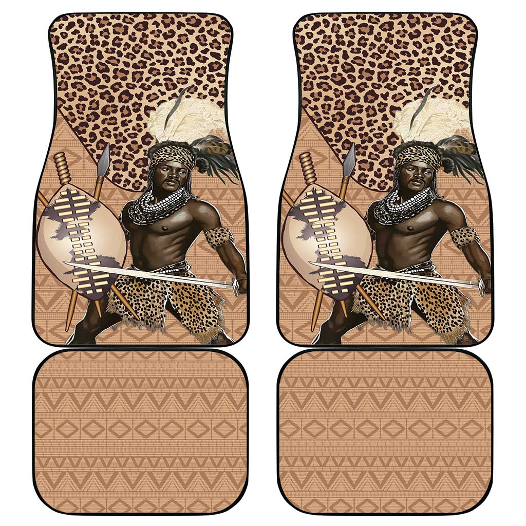 South Africa Zulu People Car Mats Zulu Warrior - African Pattern