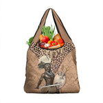 South Africa Zulu People Grocery Bag Zulu Warrior - African Pattern