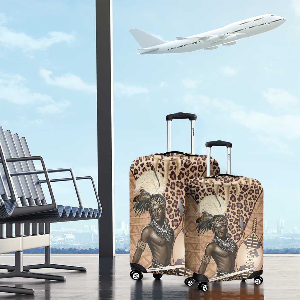 South Africa Zulu People Luggage Cover Zulu Warrior - African Pattern