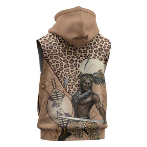 South Africa Zulu People Sleeveless Hoodie Zulu Warrior - African Pattern - African Pride