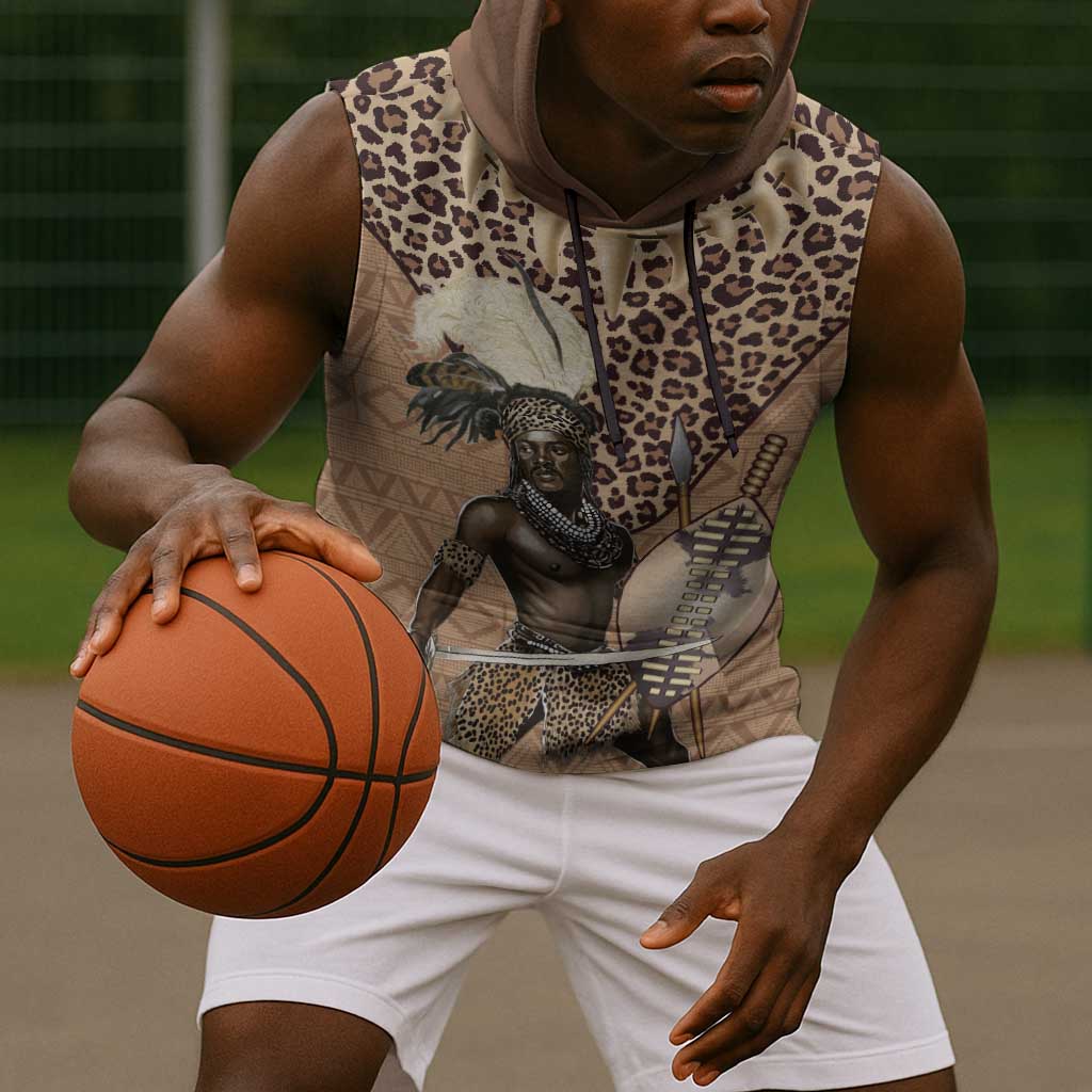 South Africa Zulu People Sleeveless Hoodie Zulu Warrior - African Pattern - African Pride
