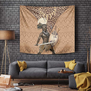 South Africa Zulu People Tapestry Zulu Warrior - African Pattern