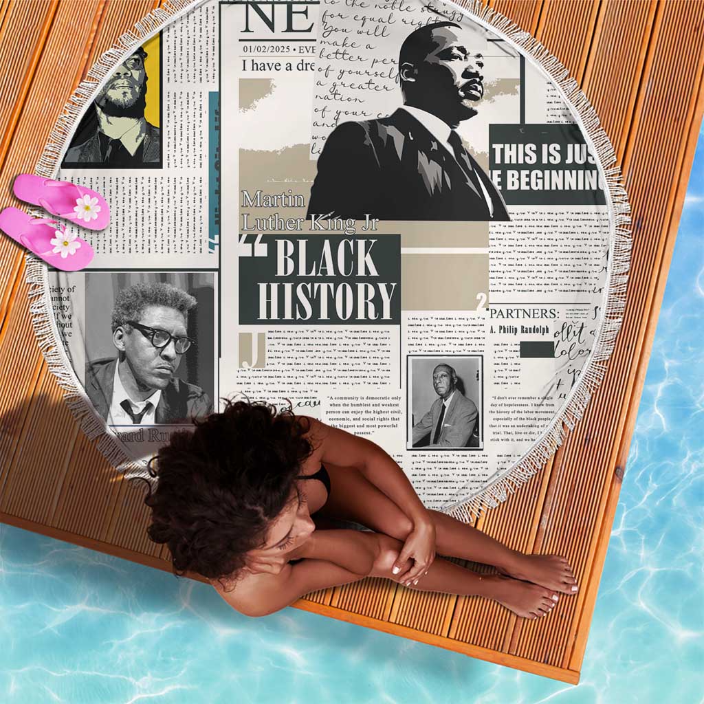 Civil Rights Leaders Beach Blanket African-American History Month