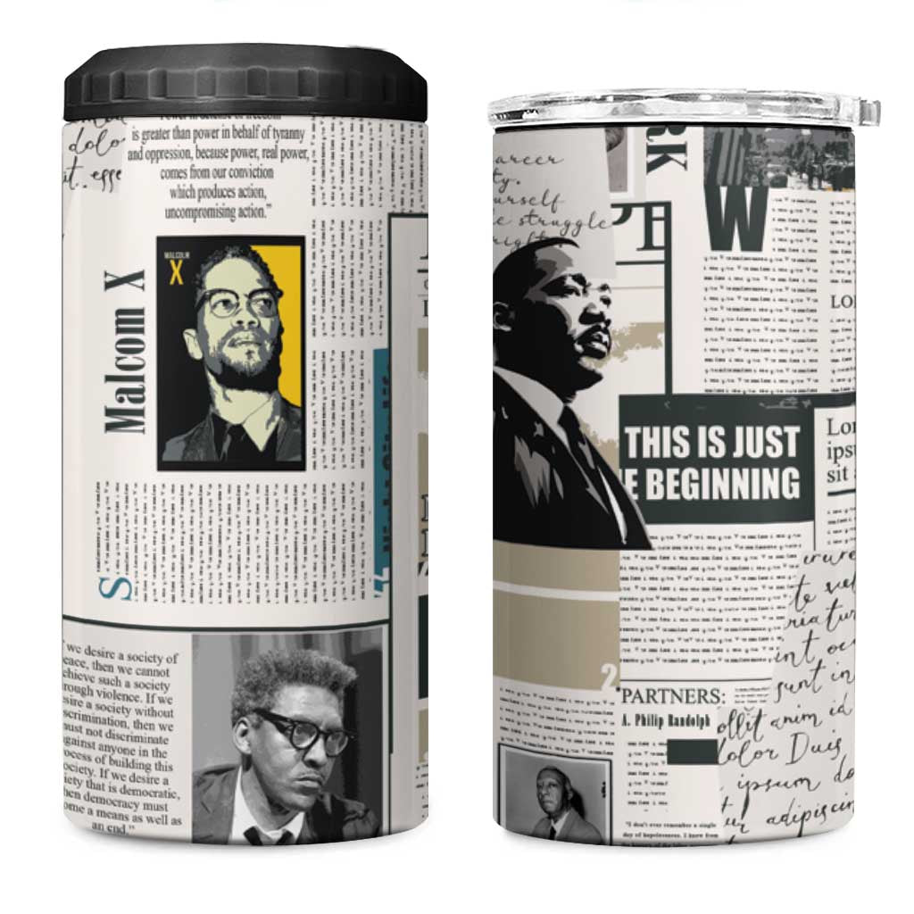 Civil Rights Leaders 4 in 1 Can Cooler Tumbler African-American History Month