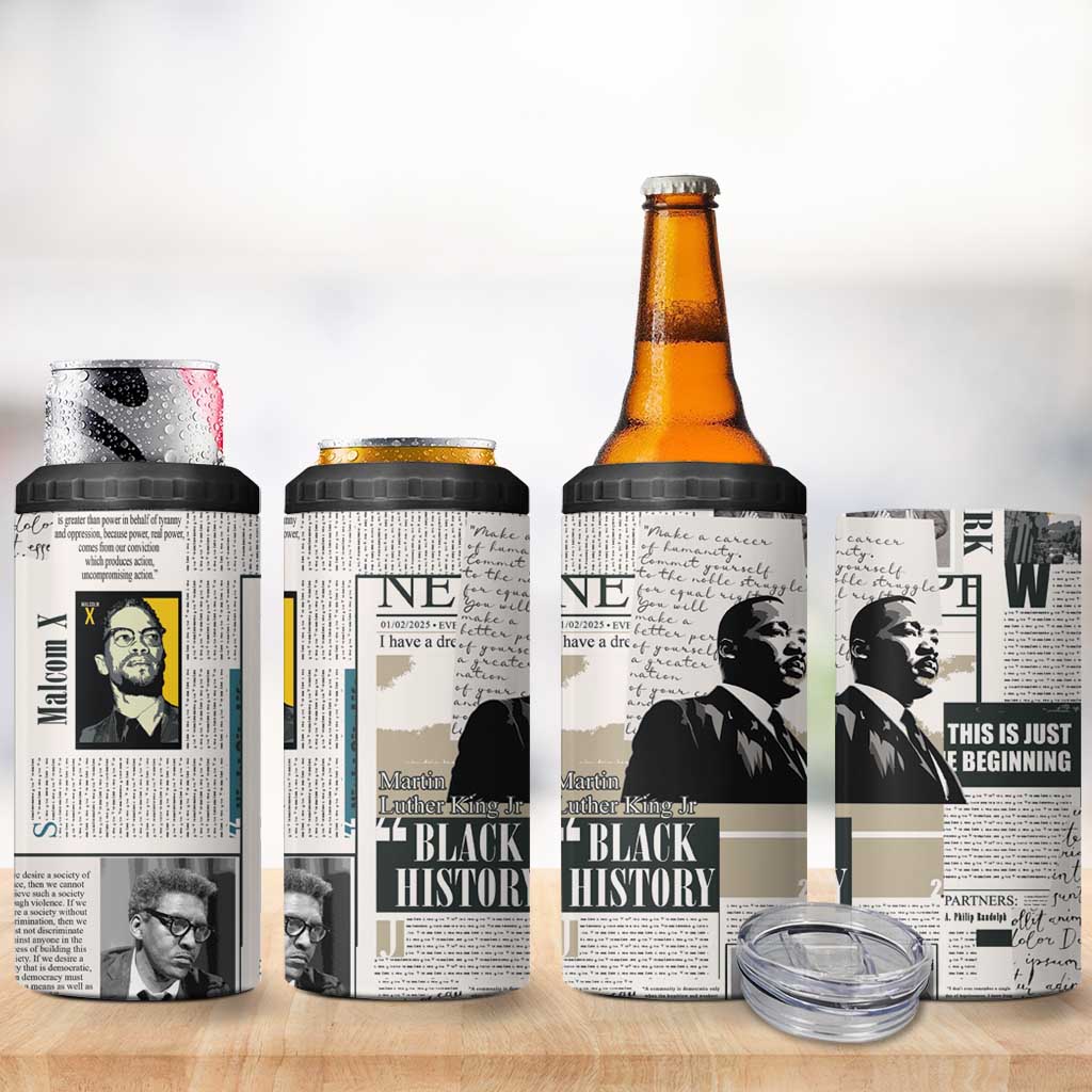 Civil Rights Leaders 4 in 1 Can Cooler Tumbler African-American History Month