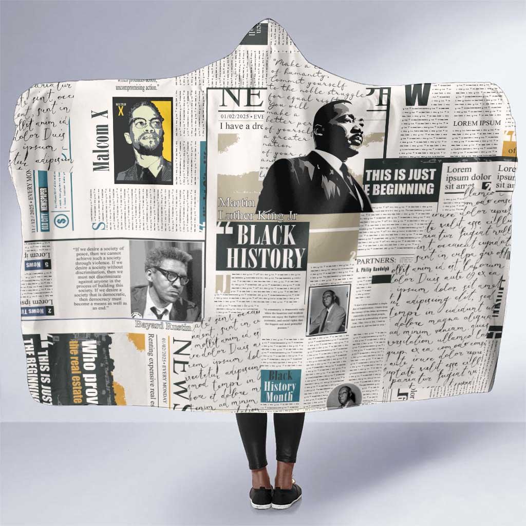 Civil Rights Leaders Hooded Blanket African-American History Month