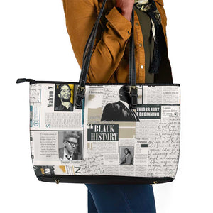 Civil Rights Leaders Leather Tote Bag African-American History Month