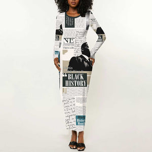 Civil Rights Leaders Long Sleeve Bodycon Dress African-American History Month LT15