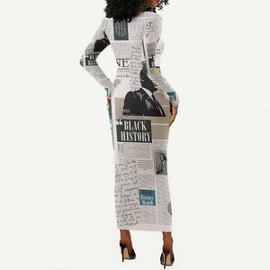 Civil Rights Leaders Long Sleeve Bodycon Dress African-American History Month LT15