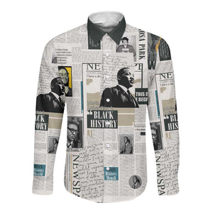 Civil Rights Leaders Long Sleeve Button Shirt African-American History Month