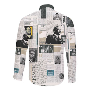 Civil Rights Leaders Long Sleeve Button Shirt African-American History Month