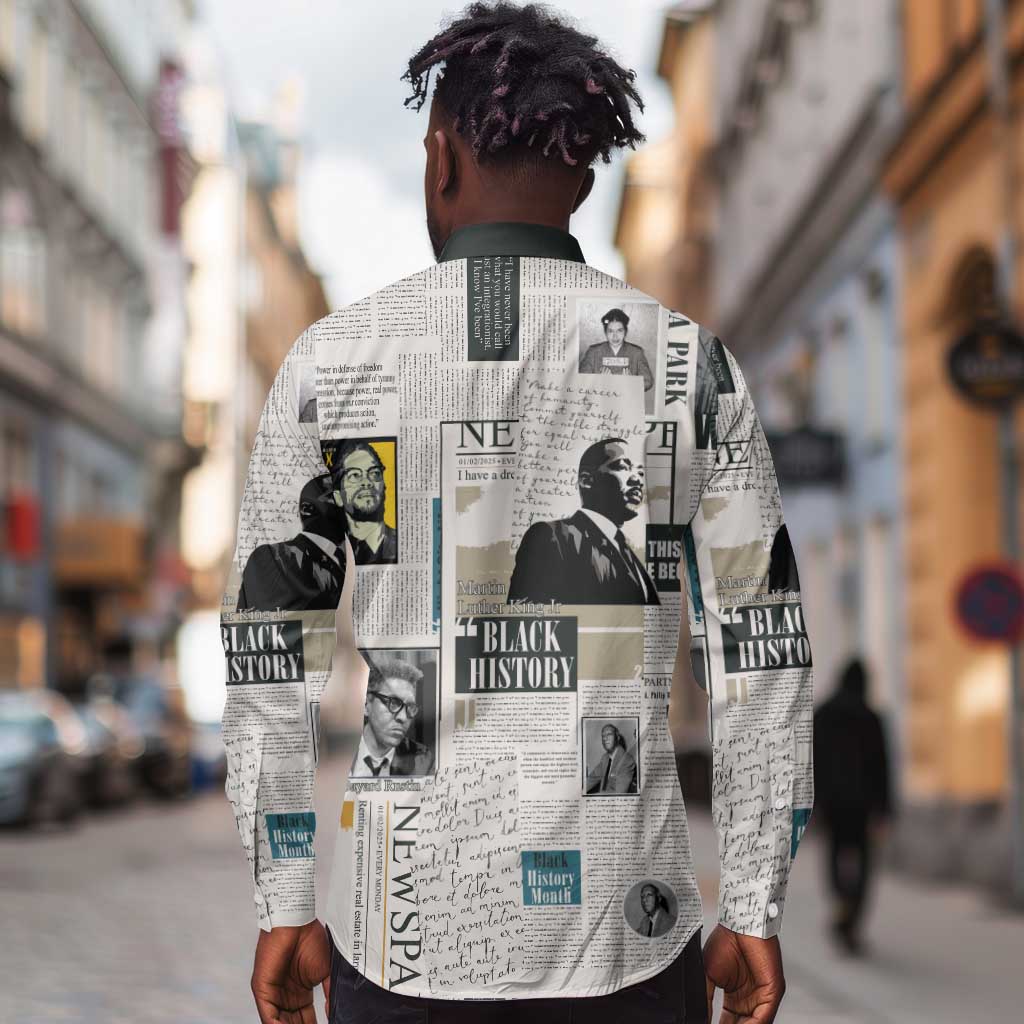 Civil Rights Leaders Long Sleeve Button Shirt African-American History Month