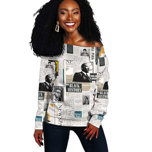 Civil Rights Leaders Off Shoulder Sweater African-American History Month