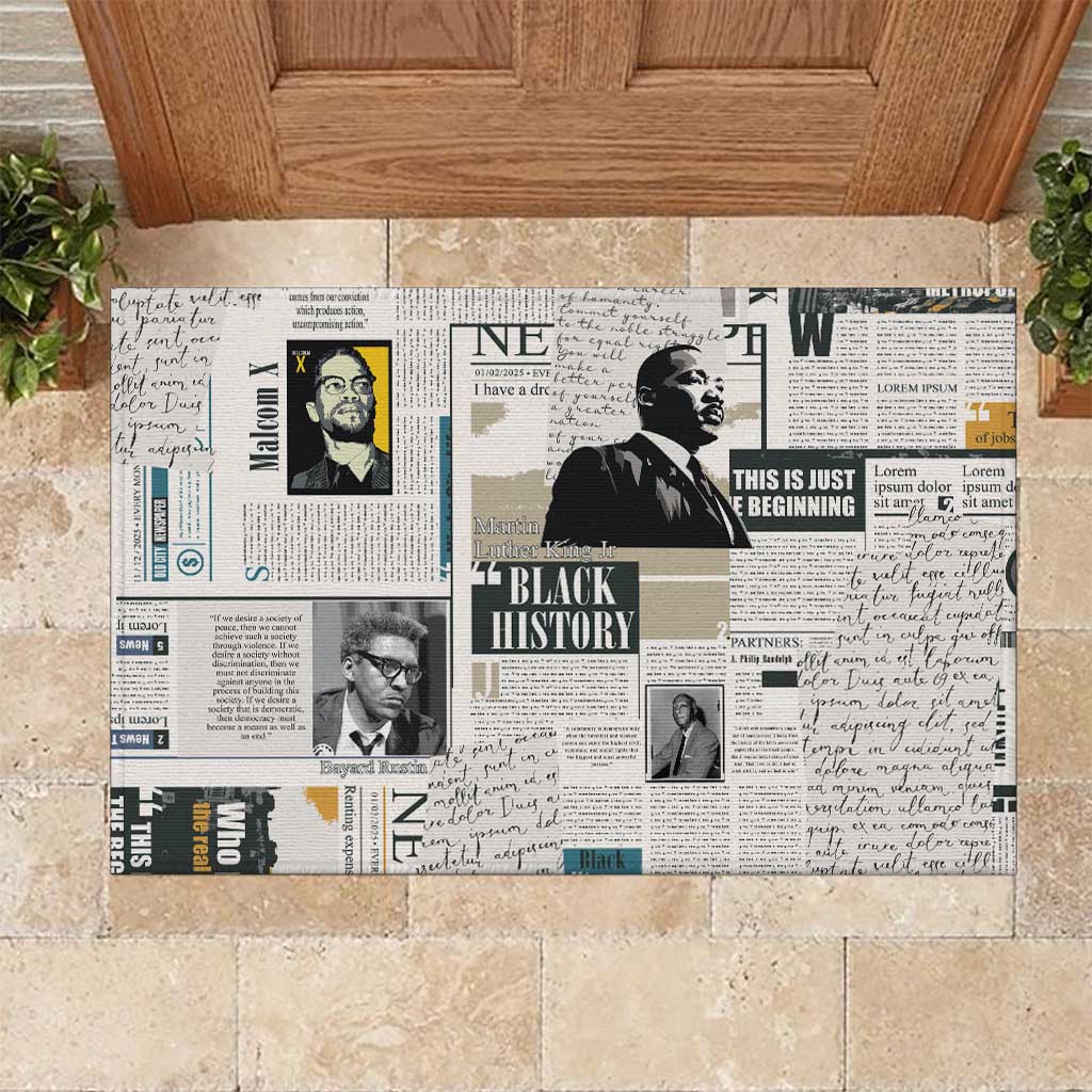 Civil Rights Leaders Rubber Doormat African-American History Month
