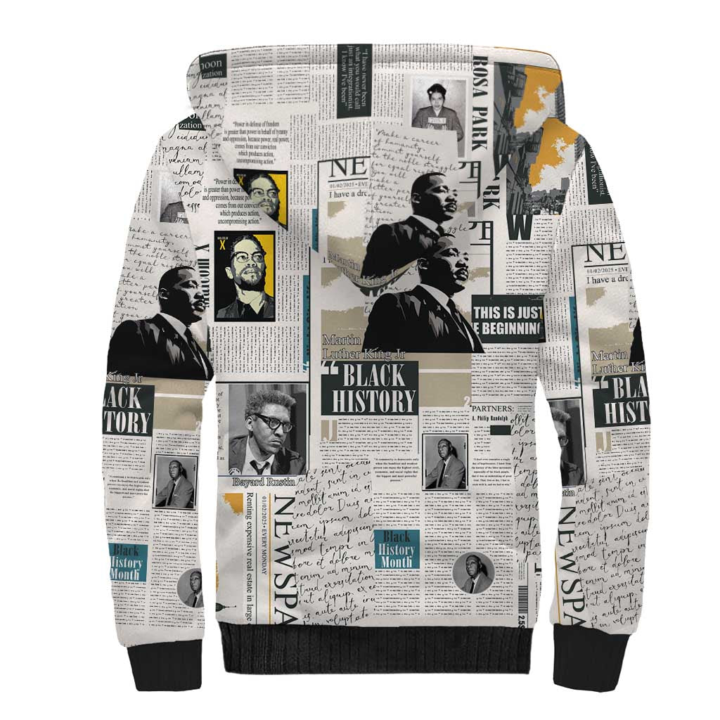 Civil Rights Leaders Sherpa Hoodie African-American History Month