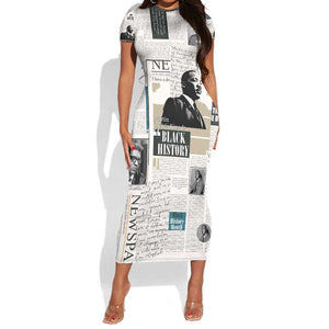 Civil Rights Leaders Short Sleeve Bodycon Dress African-American History Month LT15