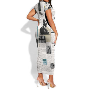 Civil Rights Leaders Short Sleeve Bodycon Dress African-American History Month LT15