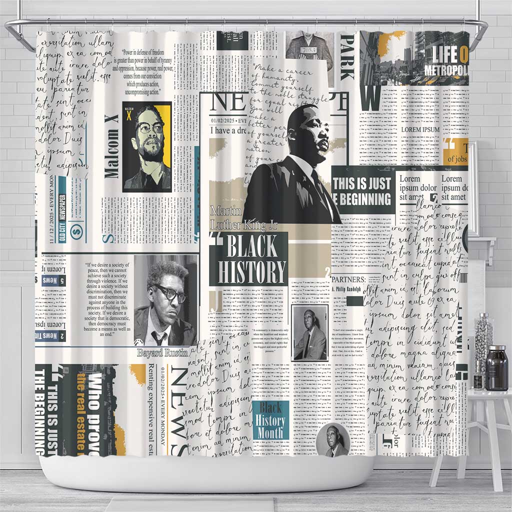 Civil Rights Leaders Shower Curtain African-American History Month