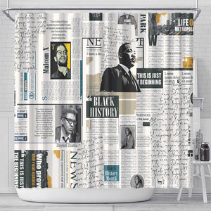 Civil Rights Leaders Shower Curtain African-American History Month