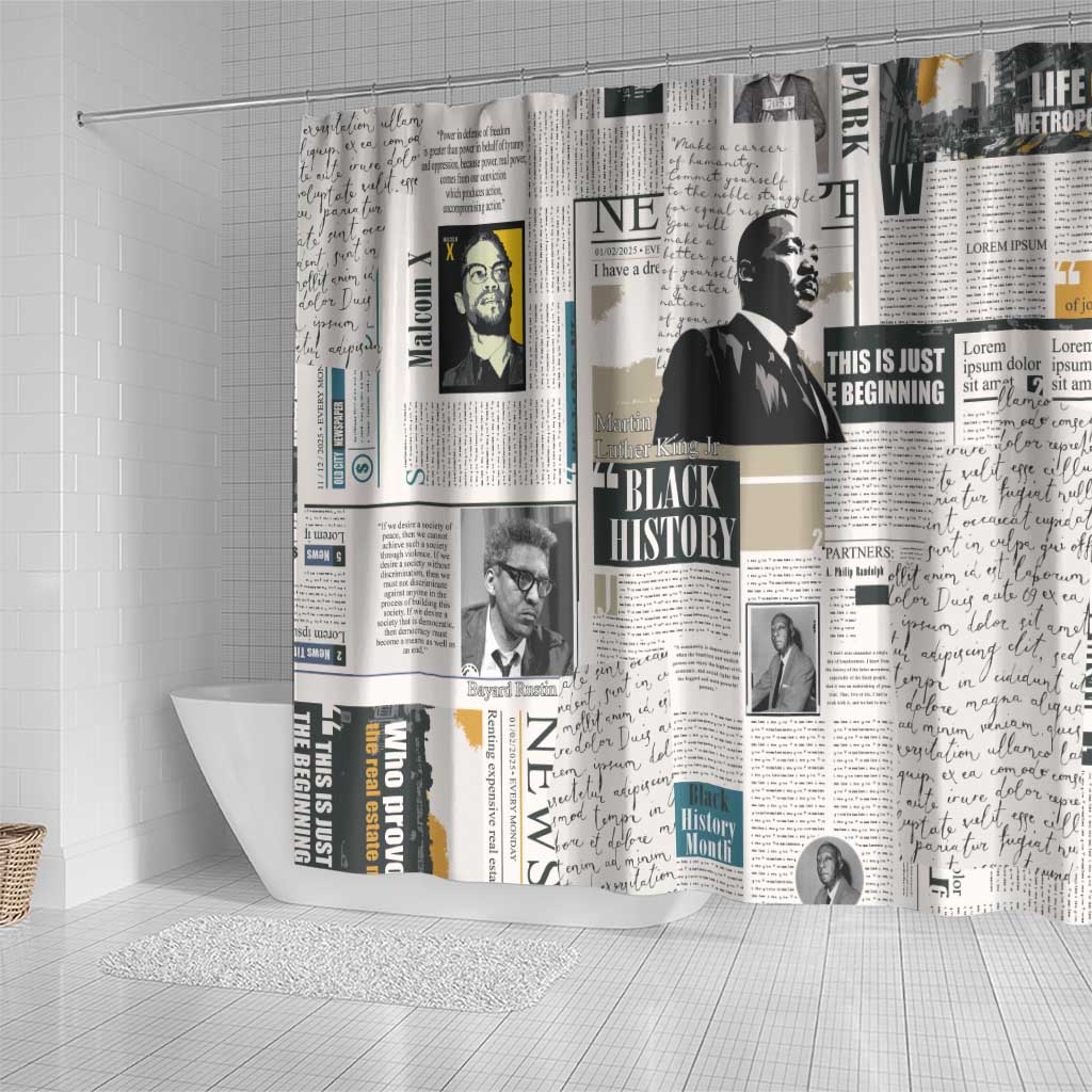 Civil Rights Leaders Shower Curtain African-American History Month