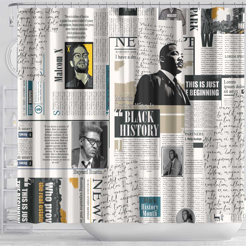 Civil Rights Leaders Shower Curtain African-American History Month