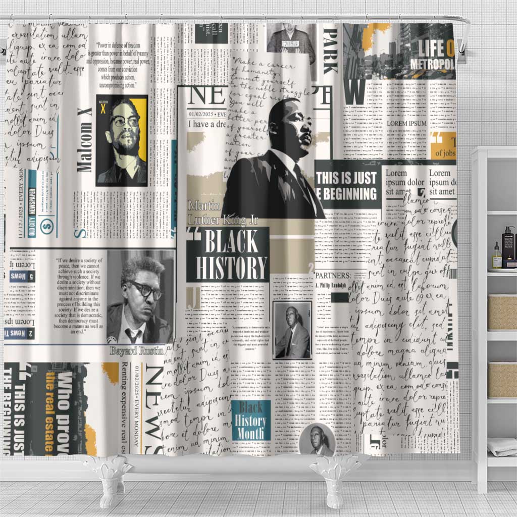 Civil Rights Leaders Shower Curtain African-American History Month