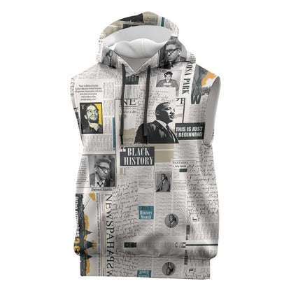 Civil Rights Leaders Sleeveless Hoodie African-American History Month - African Pride