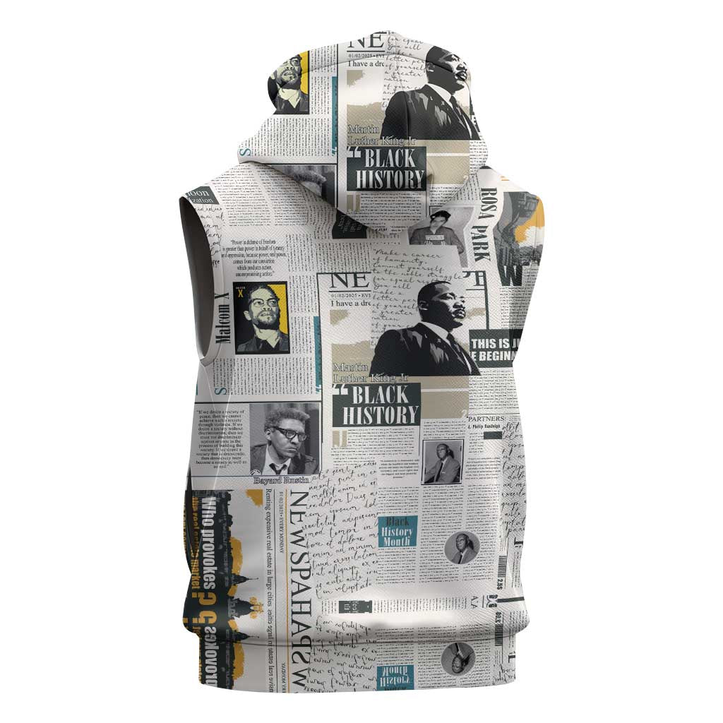 Civil Rights Leaders Sleeveless Zip Hoodie African-American History Month - African Pride