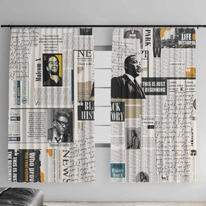 Civil Rights Leaders Window Curtain African-American History Month