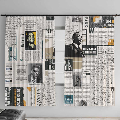 Civil Rights Leaders Window Curtain African-American History Month