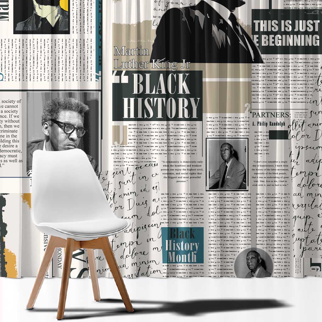 Civil Rights Leaders Window Curtain African-American History Month