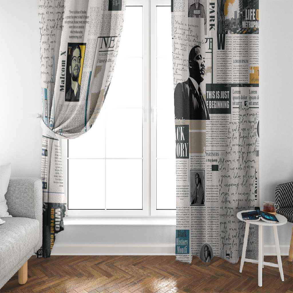 Civil Rights Leaders Window Curtain African-American History Month