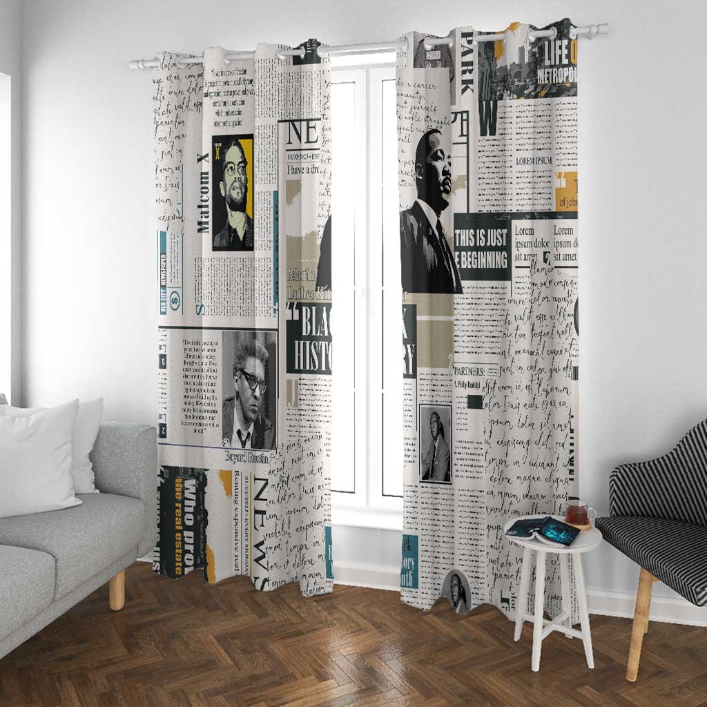 Civil Rights Leaders Window Curtain African-American History Month