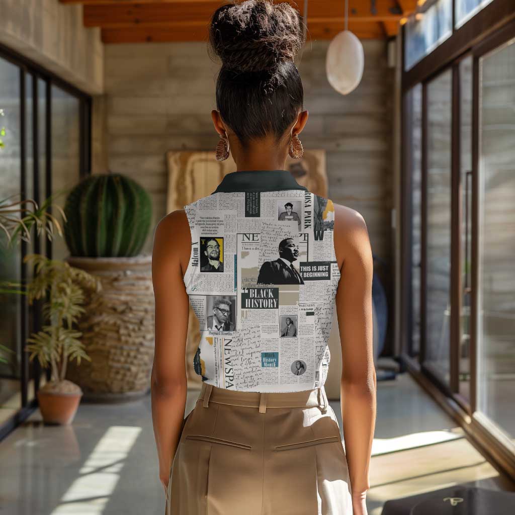 Civil Rights Leaders Women Sleeveless Polo Shirt African-American History Month