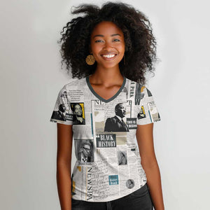 Civil Rights Leaders Women V-Neck T-Shirt African-American History Month
