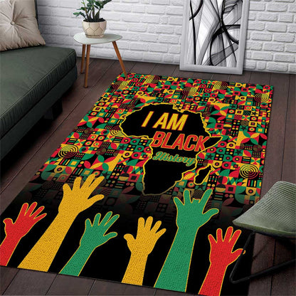 Black History Month Area Rug I'm Black And I'm Proud
