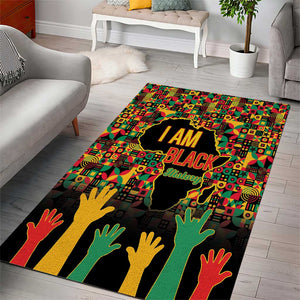Black History Month Area Rug I'm Black And I'm Proud