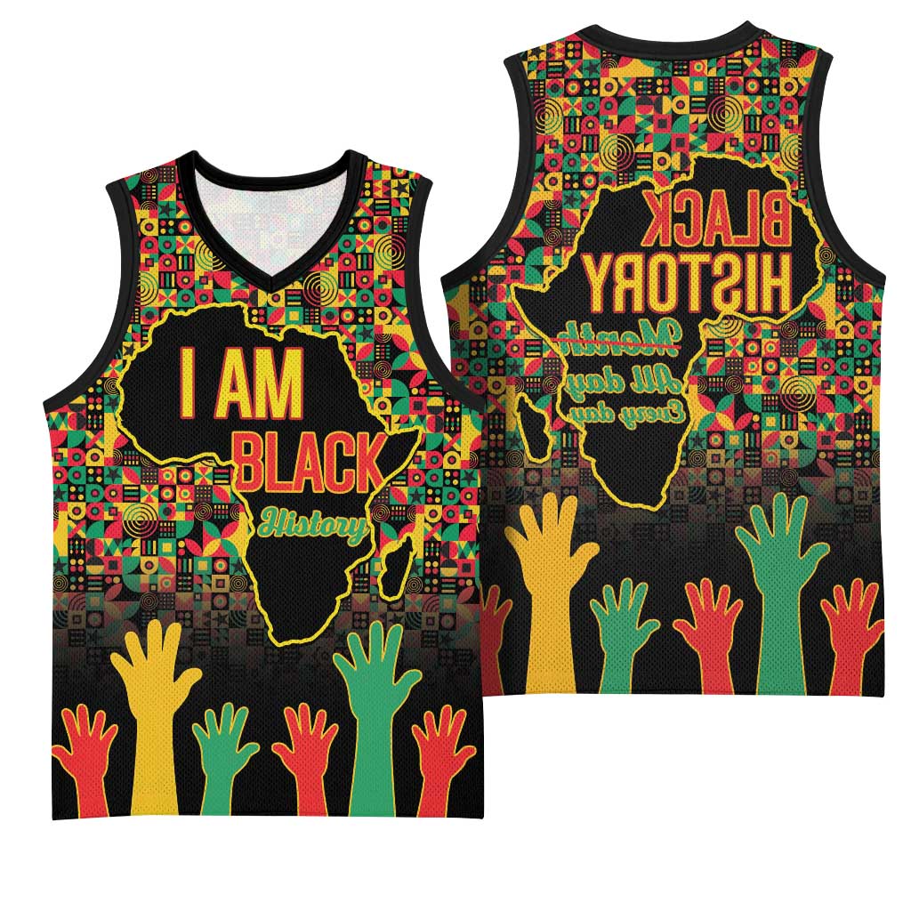 Black History Month Basketball Jersey I'm Black And I'm Proud - African Pride